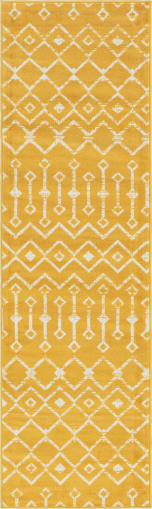 Yellow 2' 6 x 8' 2 Moroccan Trellis Runner Area Rug