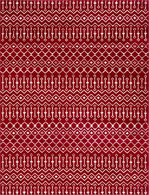 Red 10' x 13' 1 Moroccan Trellis Rectangle Area Rug