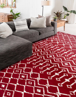 Red 3' 3 x 5' 3 Moroccan Trellis Rectangle Rug