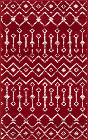 Red 3' 3 x 5' 3 Moroccan Trellis Rectangle Rug