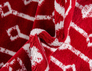 Red 8' x 8' Moroccan Trellis Square Rug