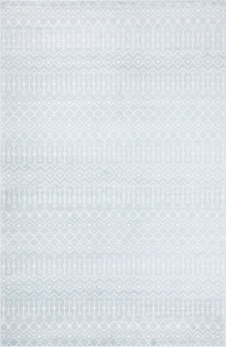 Light Blue 11' x 16' 5 Moroccan Trellis