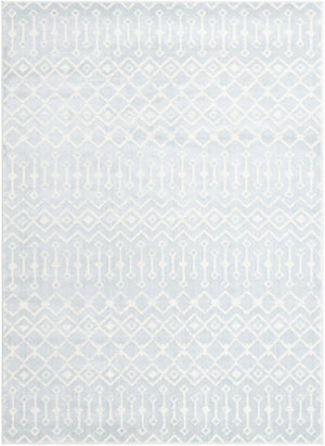 Light Blue 7' 1 x 10' Moroccan Trellis Rectangle Rug