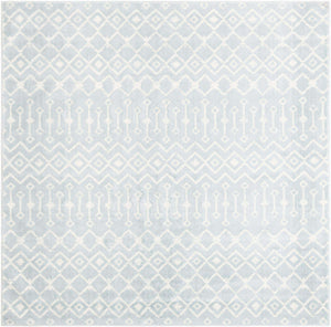 Light Blue 7' 10 x 7' 10 Moroccan Trellis Square Area Rug
