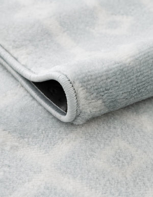 Light Blue 2' 6 x 8' 2 Moroccan Trellis Runner Rug