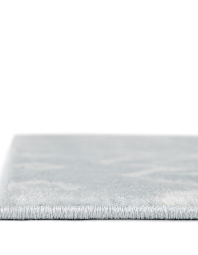 Light Blue 2' 6 x 8' 2 Moroccan Trellis Runner Rug