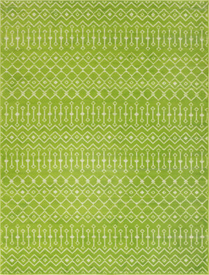 Green 9' x 12' Moroccan Trellis Rectangle Area Rug