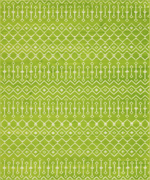Green 7' 10 x 10' Moroccan Trellis Rectangle Area Rug