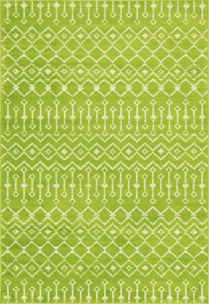 Green 6' 1 x 9' Moroccan Trellis Rectangle Area Rug