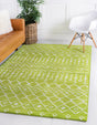 Green 7' x 10' Moroccan Trellis Rectangle Rug