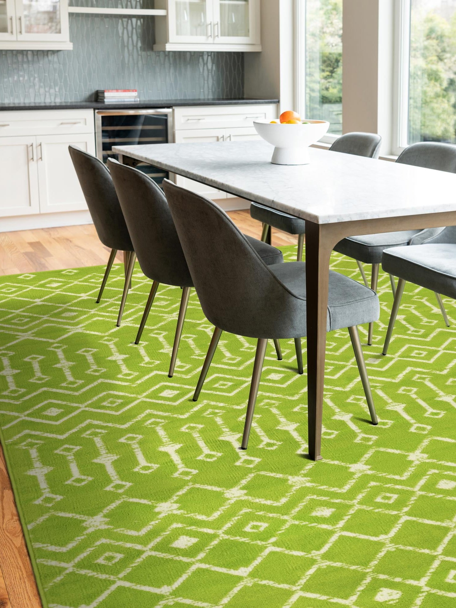 Green 10' x 13' 1 Moroccan Trellis Rectangle Area Rug 100% Polypropylene Easy Clean Geometric Traditional Carpet for Interior Design Home Decor for Sale at Rug Engine