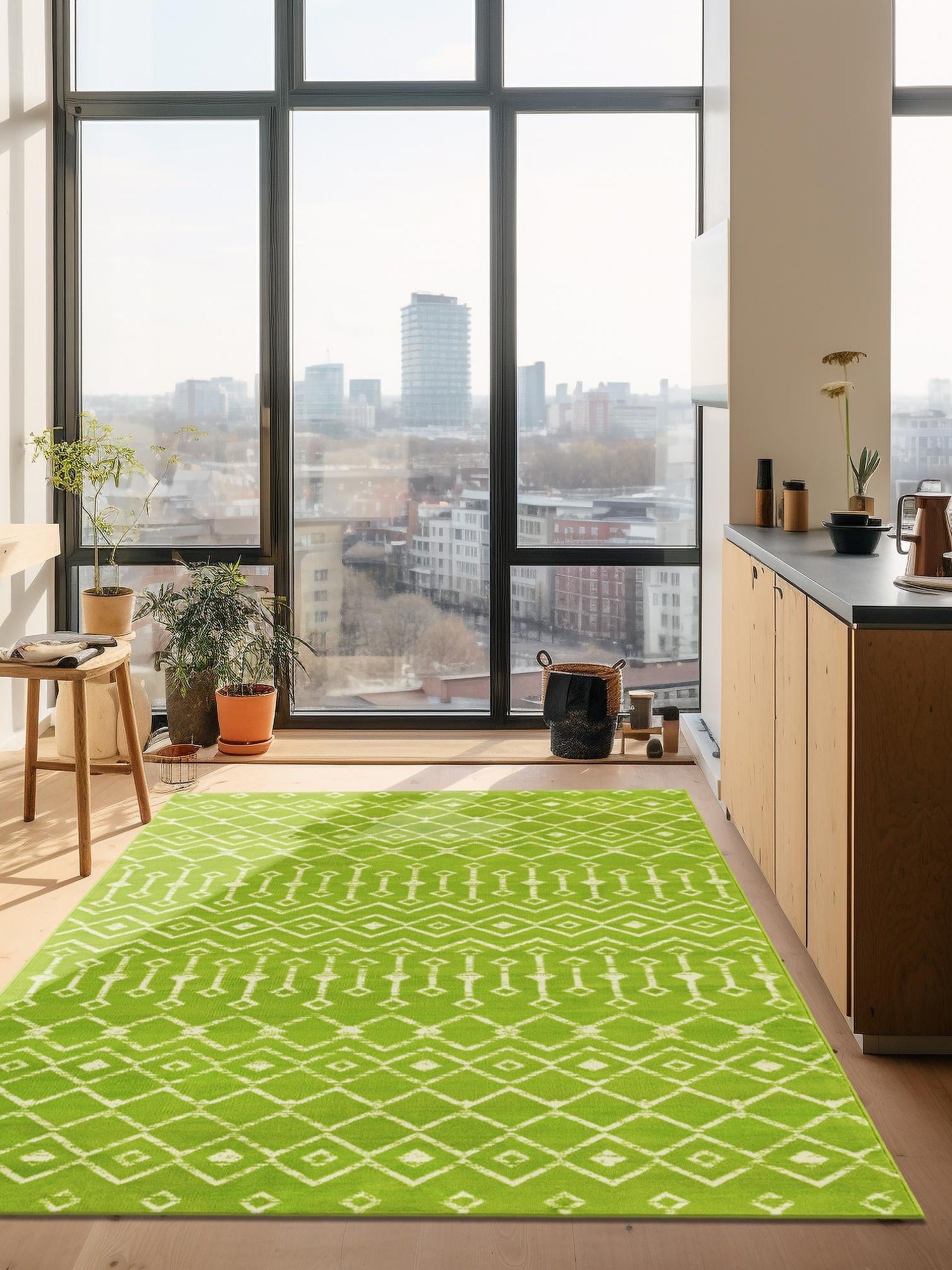 Green 10' x 13' 1 Moroccan Trellis Rectangle Area Rug 100% Polypropylene Easy Clean Geometric Traditional Carpet for Interior Design Home Decor for Sale at Rug Engine