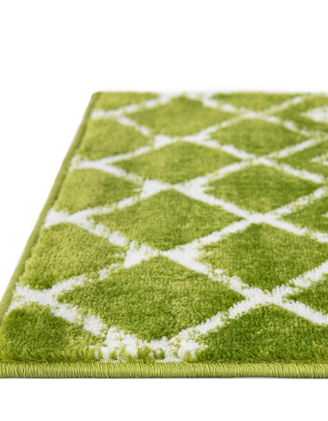 Green 6' x 6' Moroccan Trellis Square Rug