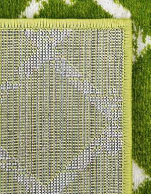 Green 6' x 6' Moroccan Trellis Square Rug