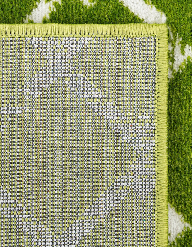 Green 6' x 6' Moroccan Trellis Square Rug