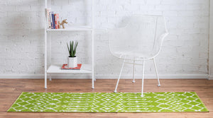 Green 2' 6 x 8' 2 Moroccan Trellis Runner Area Rug