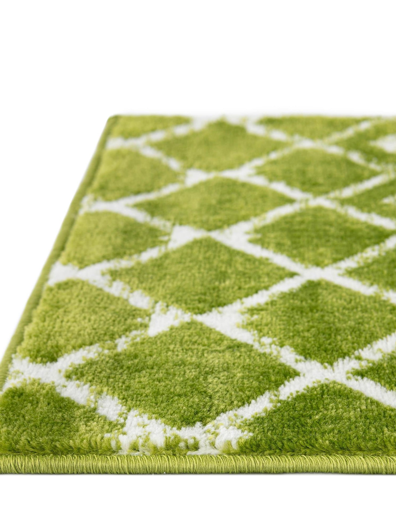Green 2' x 9' 10 Moroccan Trellis Runner Area Rug 100% Polypropylene Easy Clean Geometric Traditional Carpet for Interior Design Home Decor for Sale at Rug Engine