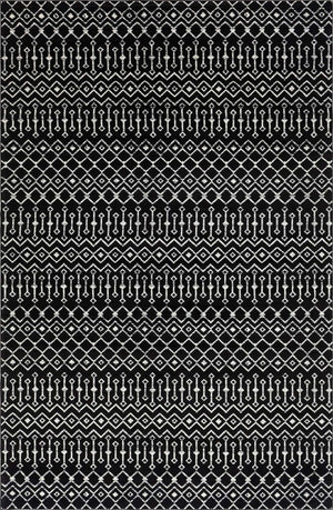 Black 10' 8 x 16' 5 Moroccan Trellis Rectangle Area Rug