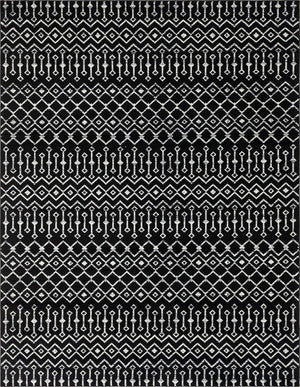 Black 10' x 13' 1 Moroccan Trellis Rectangle Rug