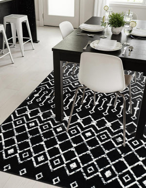 Black 10' x 13' 1 Moroccan Trellis Rectangle Rug