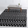 Black 8' x 8' Moroccan Trellis Square Rug
