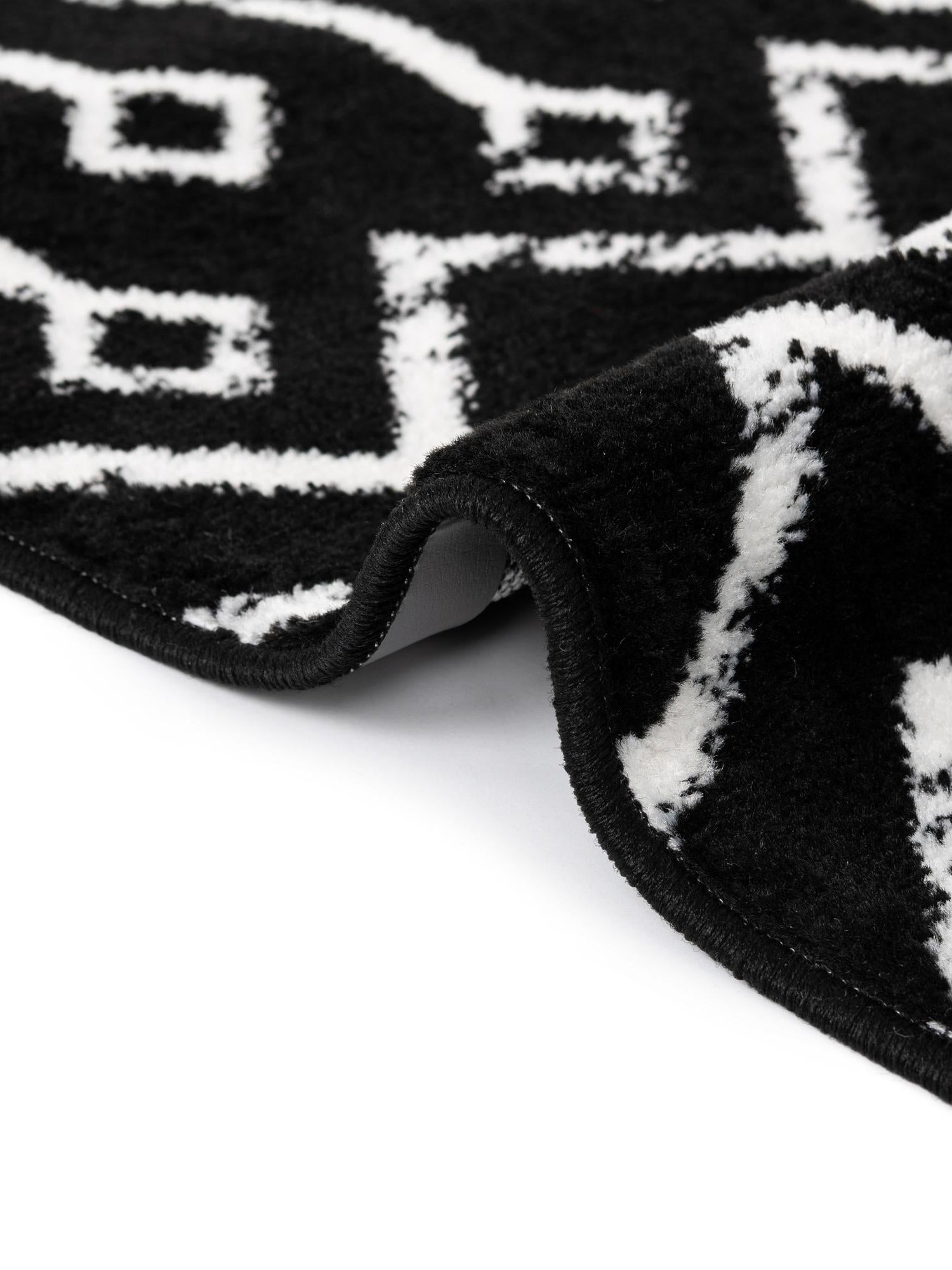 Black 2' x 6' 7 Moroccan Trellis Runner Area Rug 100% Polypropylene Easy Clean Geometric Traditional Carpet for Interior Design Home Decor for Sale at Rug Engine