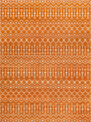 Orange 7' 10 x 11' Moroccan Trellis Rectangle Area Rug