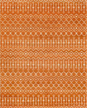 Orange 7' 10 x 10' Moroccan Trellis Rectangle Area Rug