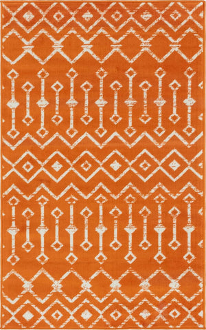 Orange 3' 1 x 5' 3 Moroccan Trellis Rectangle Area Rug