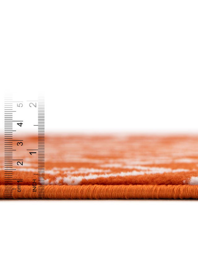 Orange 6' 1 x 6' 1 Moroccan Trellis Square Rug
