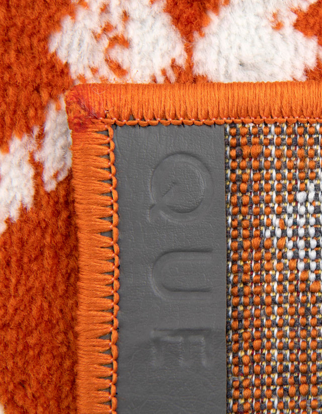Orange 6' 1 x 6' 1 Moroccan Trellis Square Rug
