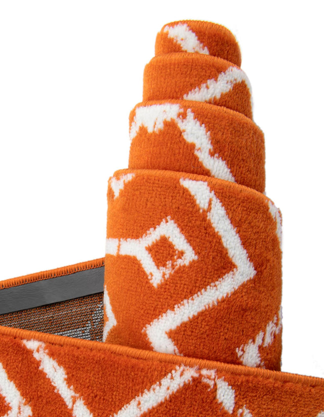Orange 6' 1 x 6' 1 Moroccan Trellis Square Rug