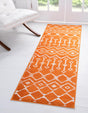 Orange 2' 6 x 8' 2 Moroccan Trellis Runner Area Rug