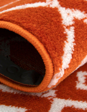 Orange 2' 6 x 8' 2 Moroccan Trellis Runner Area Rug