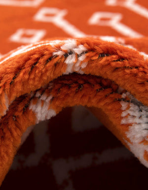 Orange 2' 6 x 8' 2 Moroccan Trellis Runner Area Rug