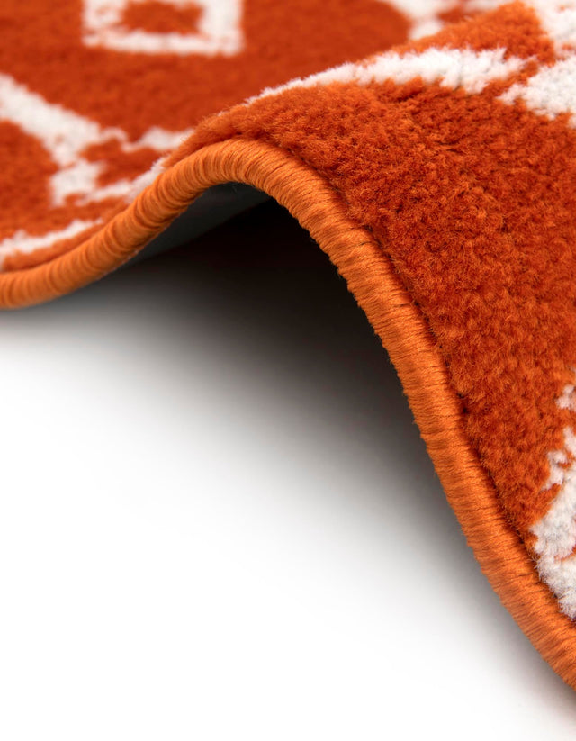 Orange 2' 6 x 8' 2 Moroccan Trellis Runner Area Rug