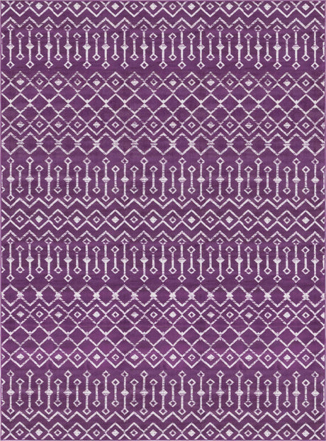 Violet 8' x 11' Moroccan Trellis Rectangle Rug