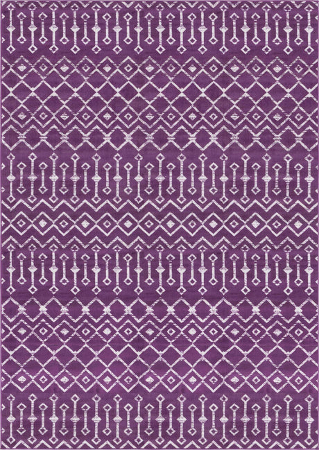 Violet 7' 1 x 10' Moroccan Trellis Rectangle Rug