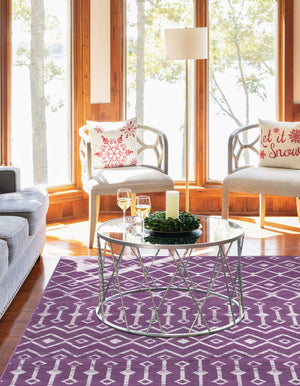 Violet 6' 1 x 9' Moroccan Trellis Rectangle Rug