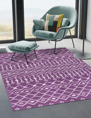 Violet 6' 1 x 9' Moroccan Trellis Rectangle Rug