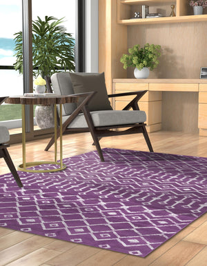 Violet 6' 1 x 9' Moroccan Trellis Rectangle Rug