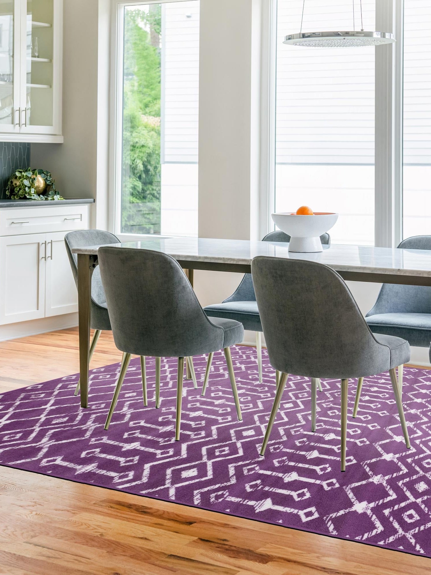 Violet 7' 1 x 10' Moroccan Trellis Rectangle Area Rug 100% Polypropylene Easy Clean Geometric Traditional Carpet for Interior Design Home Decor for Sale at Rug Engine