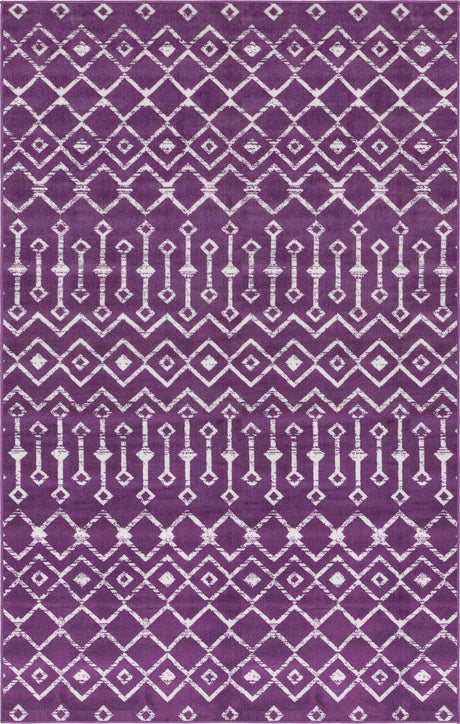 Violet 5' 1 x 8' Moroccan Trellis Rectangle Rug