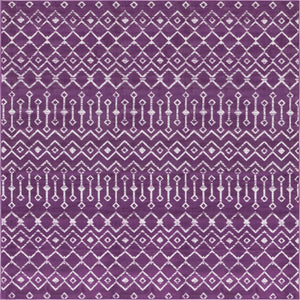 Violet 8' x 8' Moroccan Trellis Square Rug