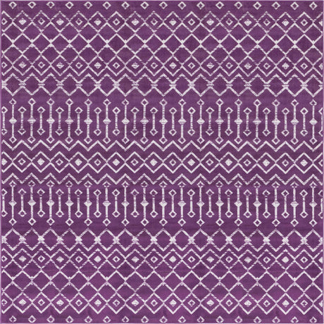 Violet 8' x 8' Moroccan Trellis Square Rug