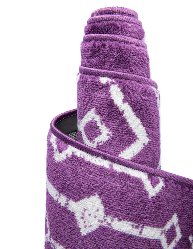 Violet 2' x 7' Moroccan Trellis Runner Rug