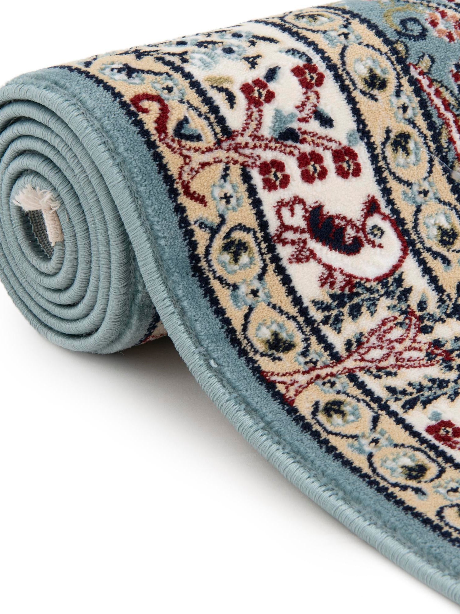 Blue 2' 7 x 7' 1 Narenj Runner Area Rug 85% Polypropylene & 15% Polyester Traditional Classic Carpet for Living, Dining, Bedrooms, Office for Sale at Rug Engine