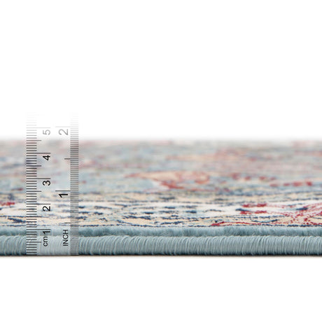 Blue 2' 7 x 7' 1 Narenj Runner Area Rug 85% Polypropylene & 15% Polyester Traditional Classic Carpet for Living, Dining, Bedrooms, Office for Sale at Rug Engine