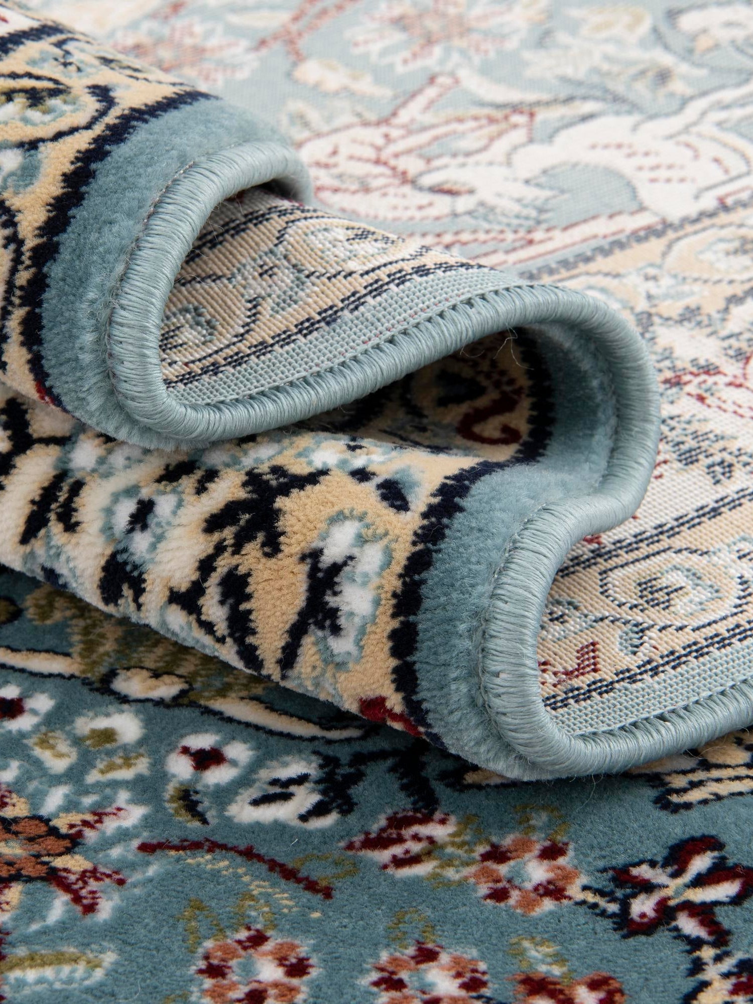 Blue 2' 7 x 7' 1 Narenj Runner Area Rug 85% Polypropylene & 15% Polyester Traditional Classic Carpet for Living, Dining, Bedrooms, Office for Sale at Rug Engine