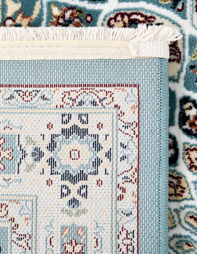 Blue 2' 7 x 11' Narenj Runner Area Rug 85% Polypropylene & 15% Polyester Traditional Classic Carpet for Living, Dining, Bedrooms, Office for Sale at Rug Engine
